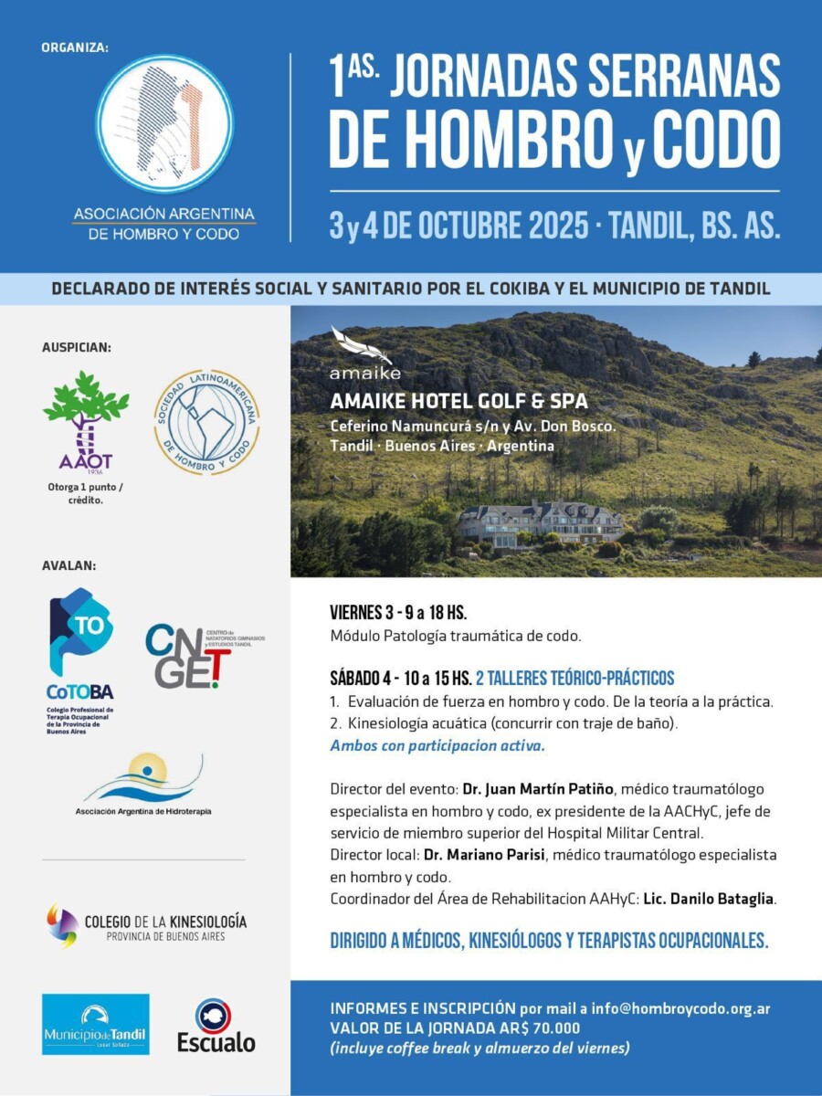 1AS. JORNADAS SERRANAS DE HOMBRO Y CODO